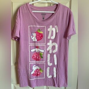 Sanrio Cinnamoroll Pink Strawberry Tee